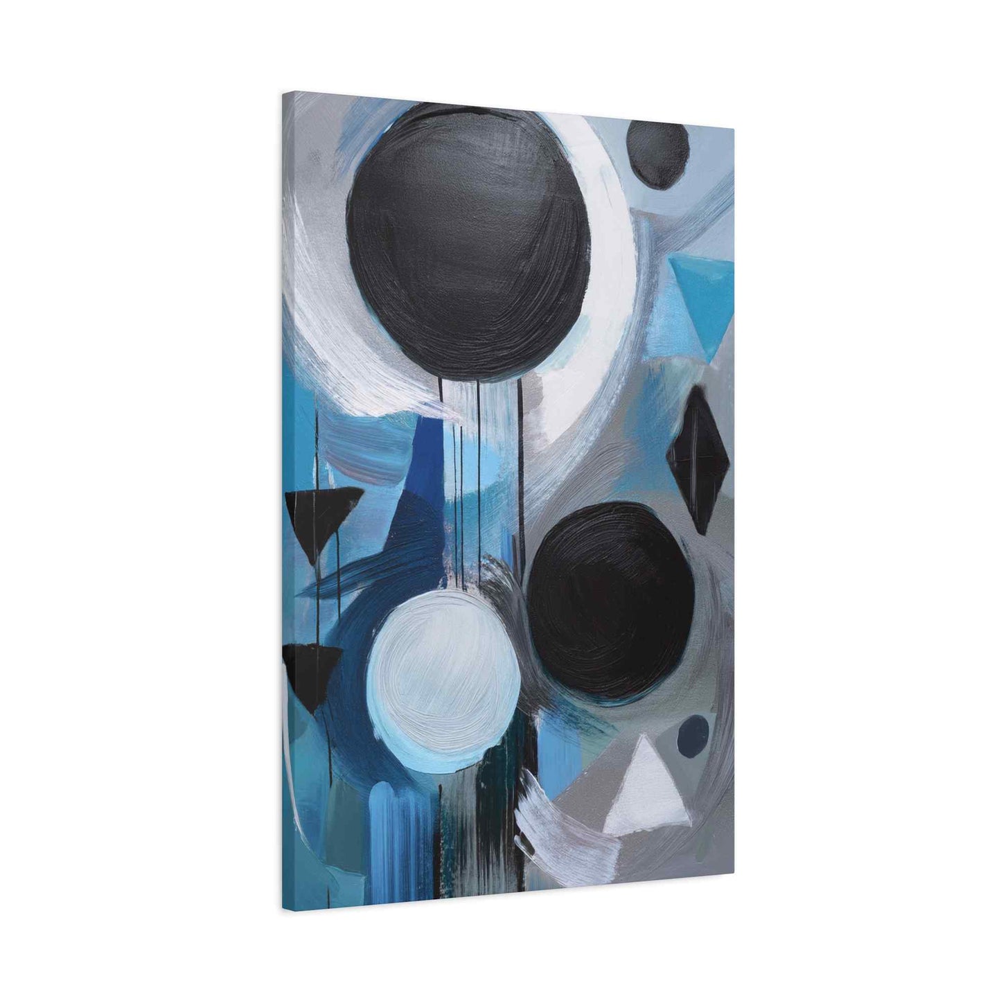 Blue Abstract Painting Print Canvas 20x24,20x30,24x30, 24x32,24x36,30x40, 32x48,36x48,40x60 Pine-Wood Inner Frame ABS-30