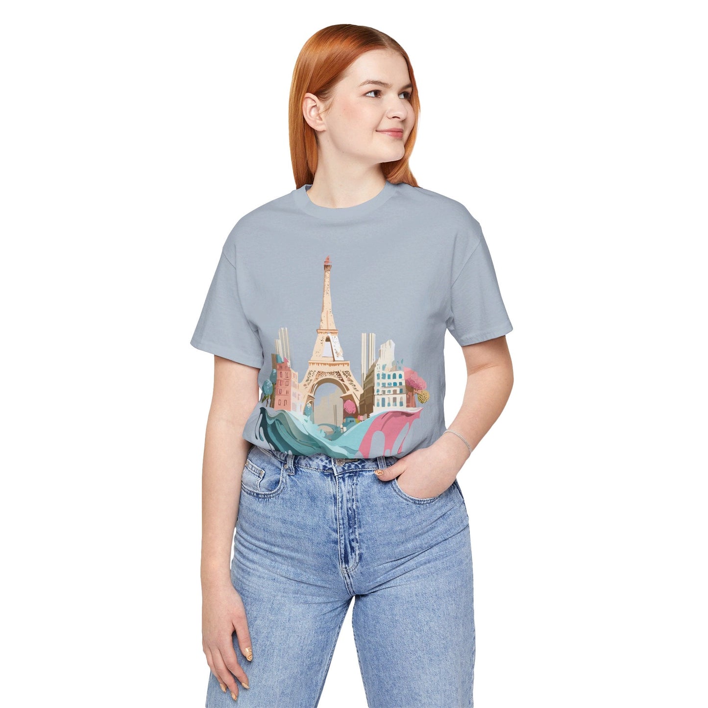 Paris Tourist Shirt Unisex Graphic Tee With Vintage Inspired Artwork Adelpha Art Design