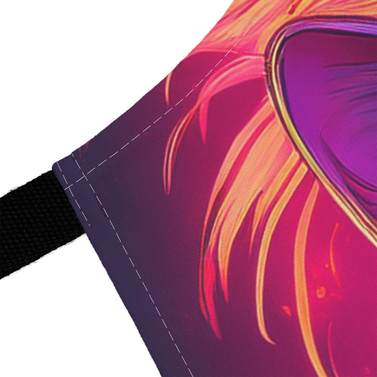 Neon Retro Cat Apron — Vibrant Sunglasses Cat Design, Colorful Kitchen Apron Stain-resistant 31.5 x 25.6 | Art Print Canvas Apron