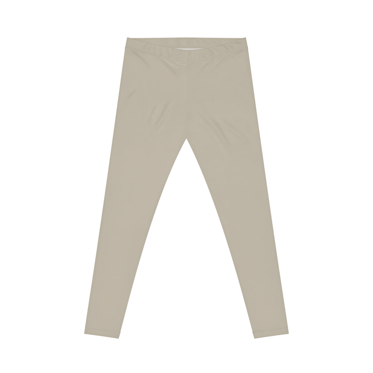 Beach Stone Tan Color Women's Poly-Span Casual Leggings XS-2XL