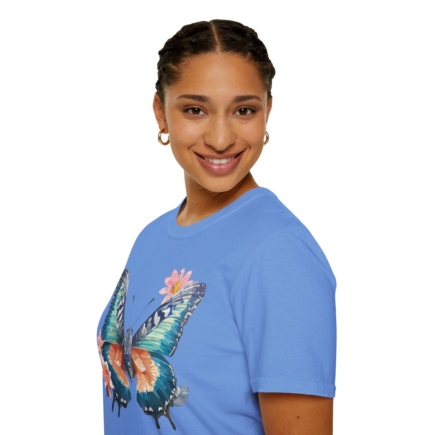 Butterfly T Shirt Unisex Cotton Tee Monarch Butterfly Design Softstyle 64000 Gildan Brand Quality