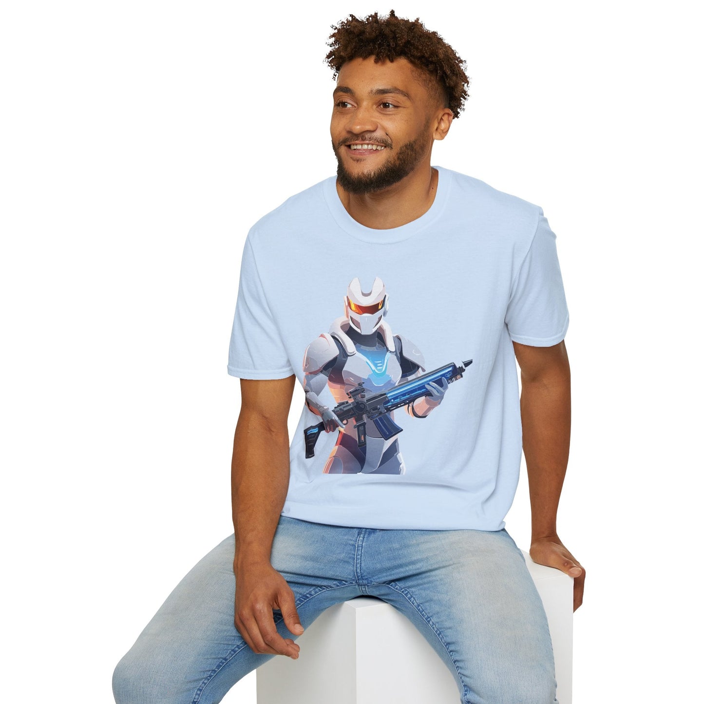 Robocop T Shirt Unisex Gildan Softstyle 64000 100 Percent Ring Spun Cotton Tee With Artwork