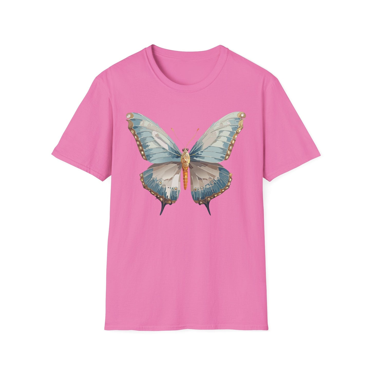 Butterfly Emblem Shirt Unisex T Shirt Gildan Softstyle 64000 Monarch Print Cotton Tee Everyday
