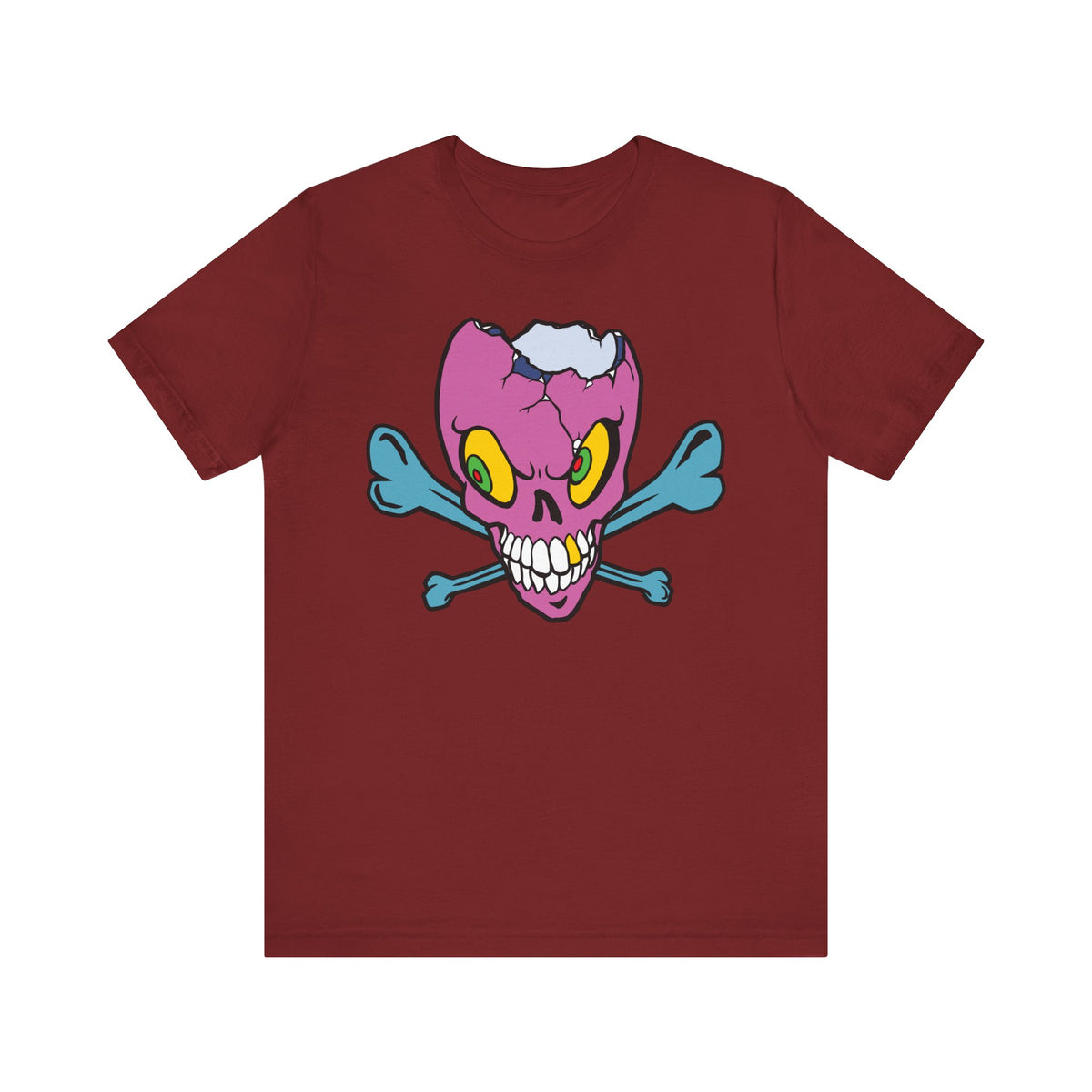 Purple Skull Graphic Design Tee, Skull Shirt, Vintage Tees, Art Design T-Shirt, Vintage Graphic Tee, Art Shirts with Skulls 5