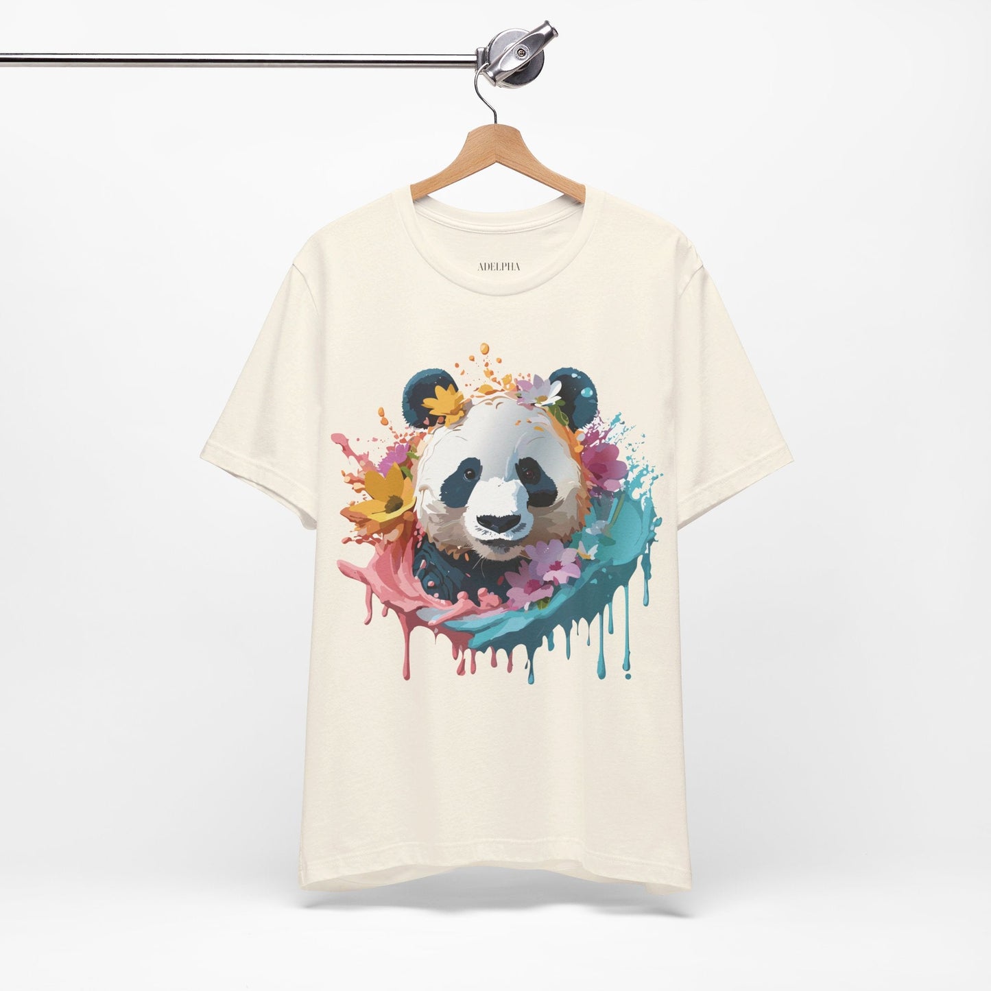 Panda Graphic Tee Unisex Jersey Short Sleeve Art Design Shirt By Adelpha Premium Casual Wear