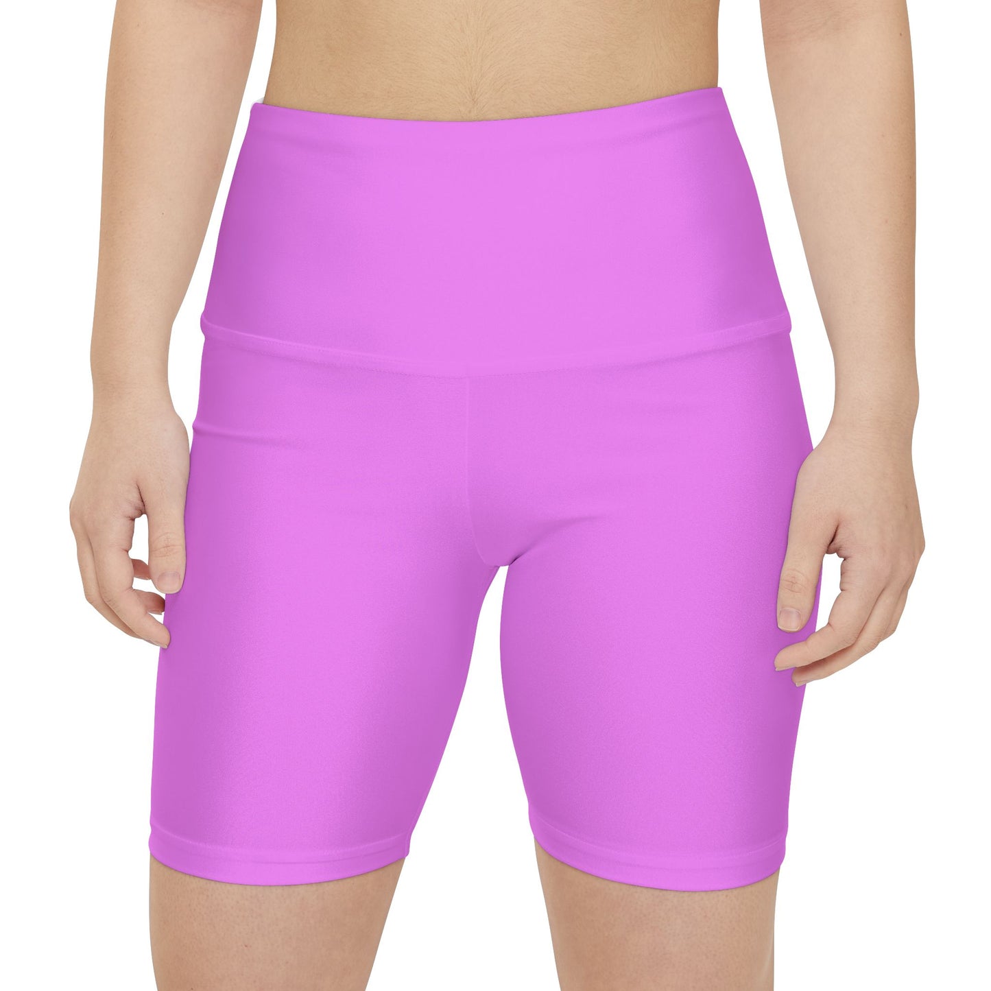 Violet Women's Workout Shorts — Solid High-Waist Biker Shorts for Exercise & Everyday Wear