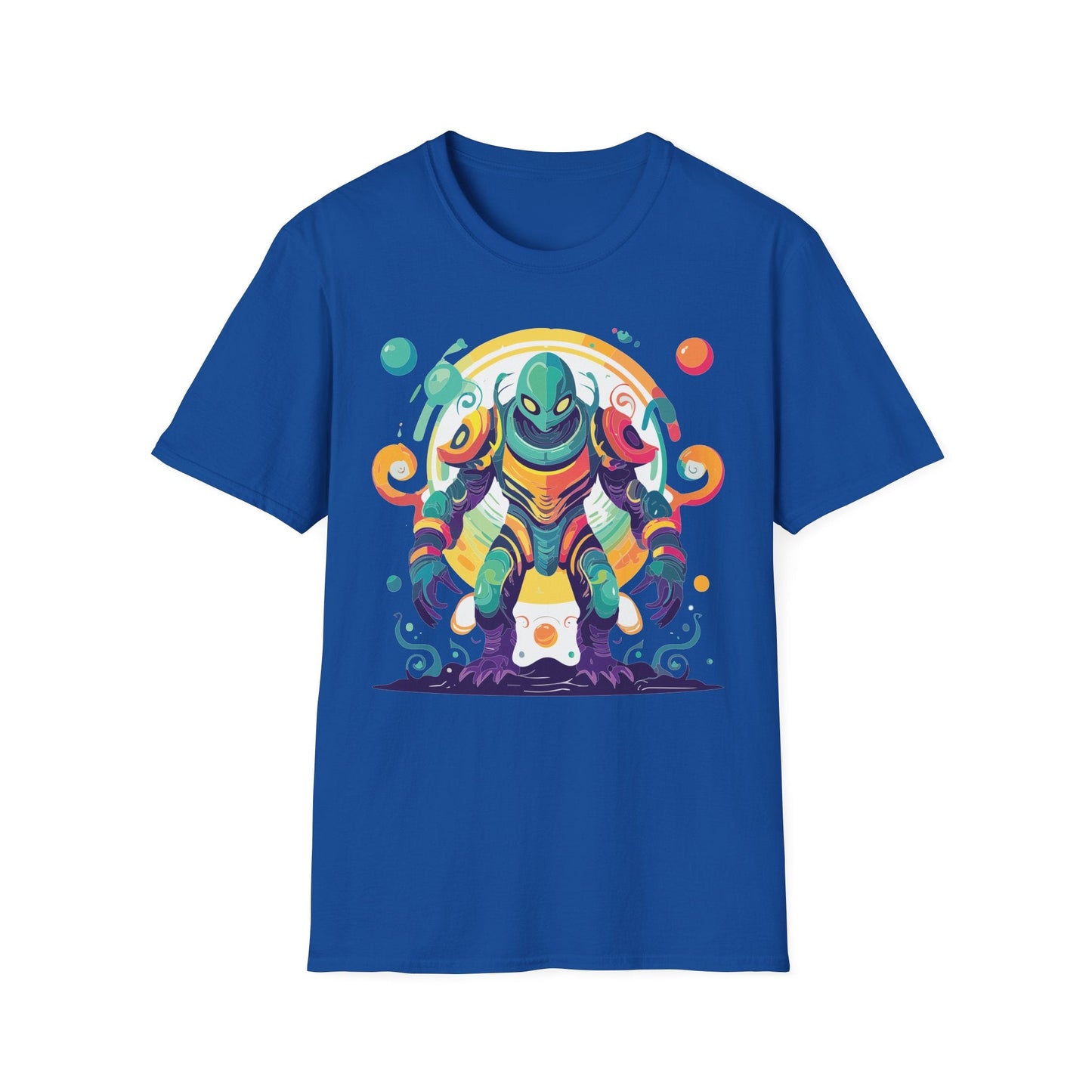 Cosmos Alien T Shirt Unisex Softstyle 64000 with Art Design Durable Comfort Artwork Tee