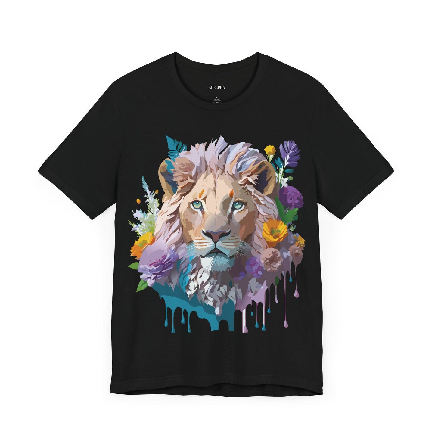 Lion Graphic Unisex 100 Cotton Vintage Animal Artwork Tee 3
