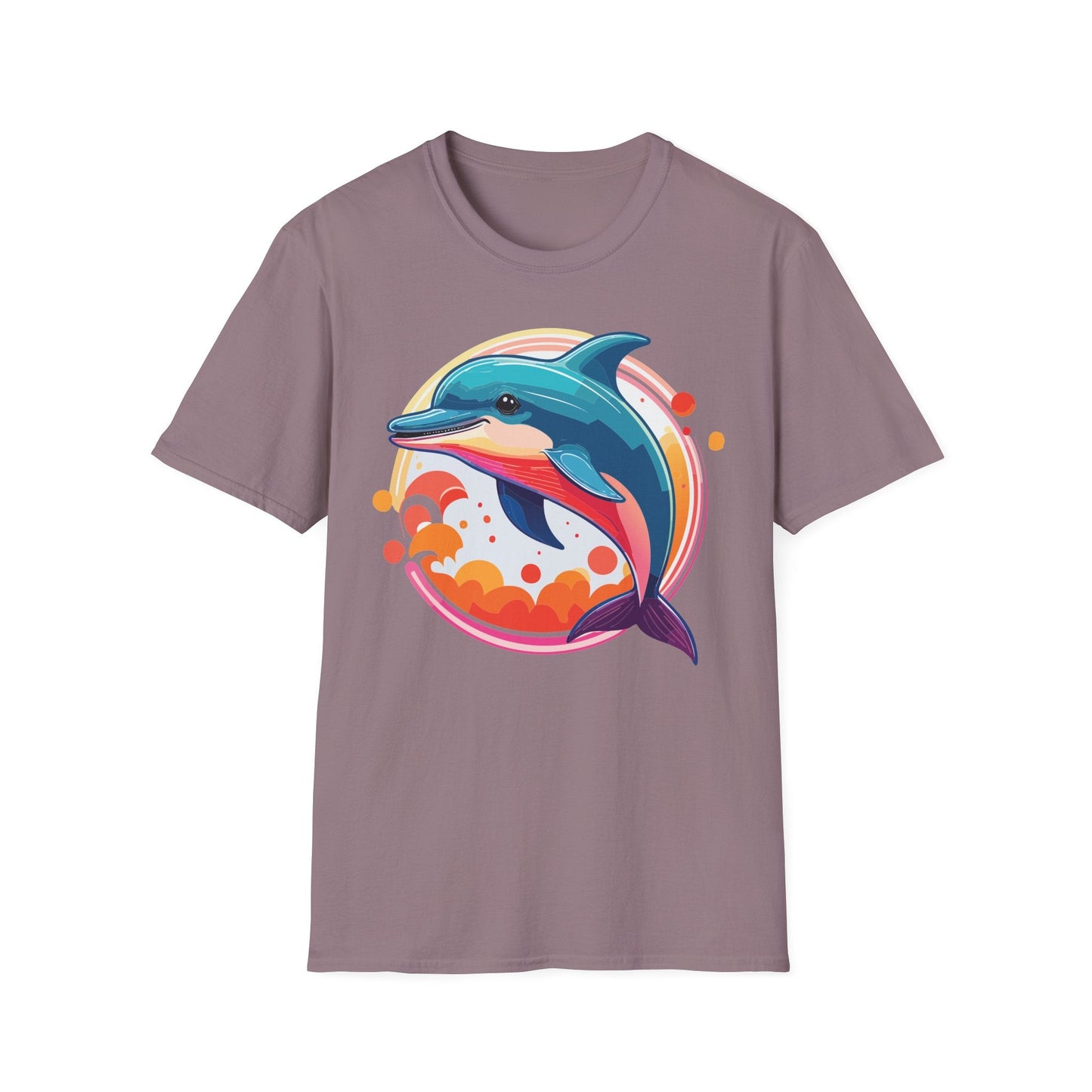 Dolphin Shirt Unisex Softstyle Tee Short Sleeve 100 Percent Ring Spun Cotton Gildan 64000