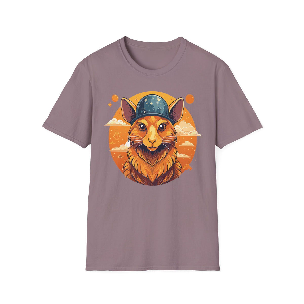 Space Helmet Fox T-Shirt | Retro Sunset Fox Illustration