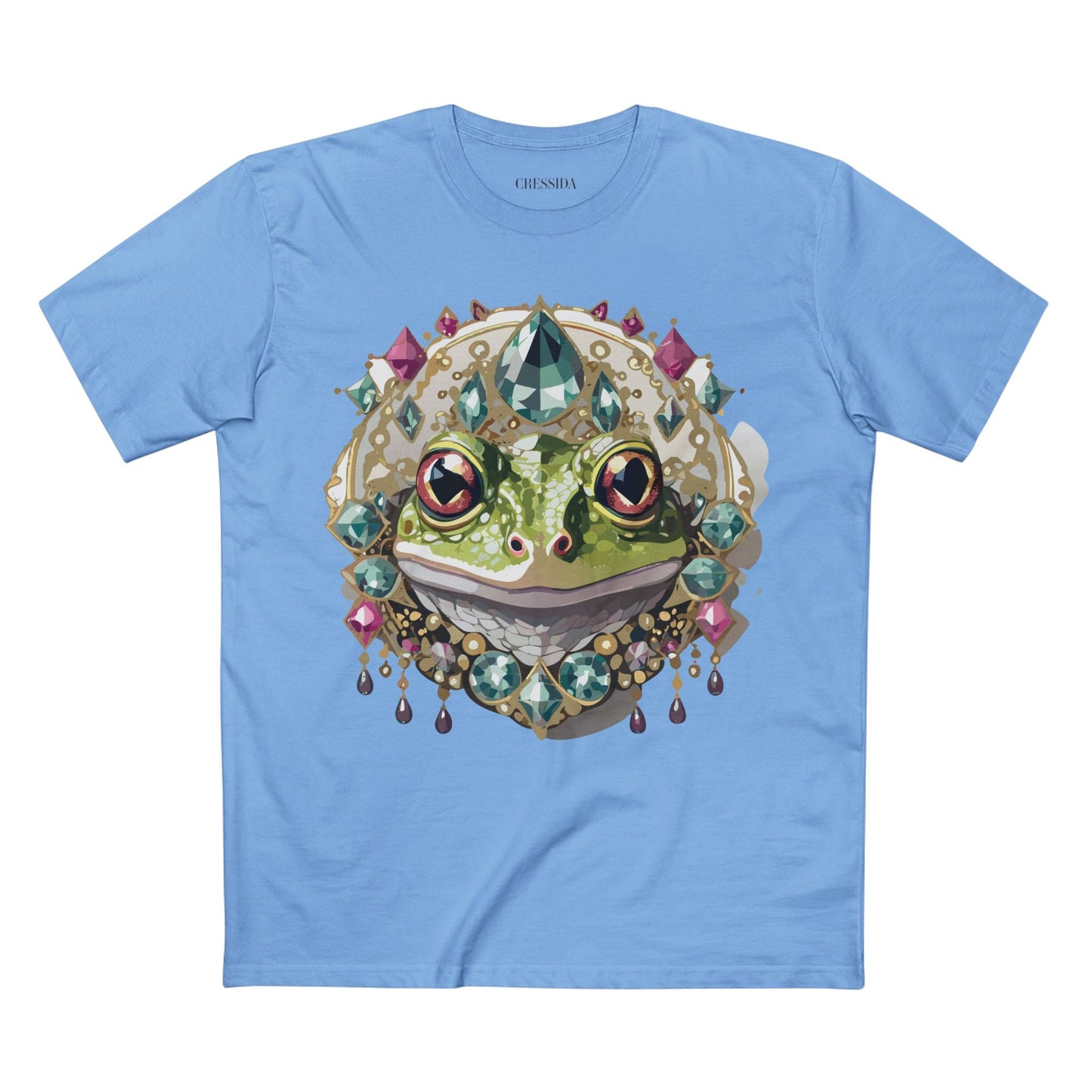 Frog Graphic Unisex 100 Cotton Tee With Unique Animal Golden Medallion Art Design 25