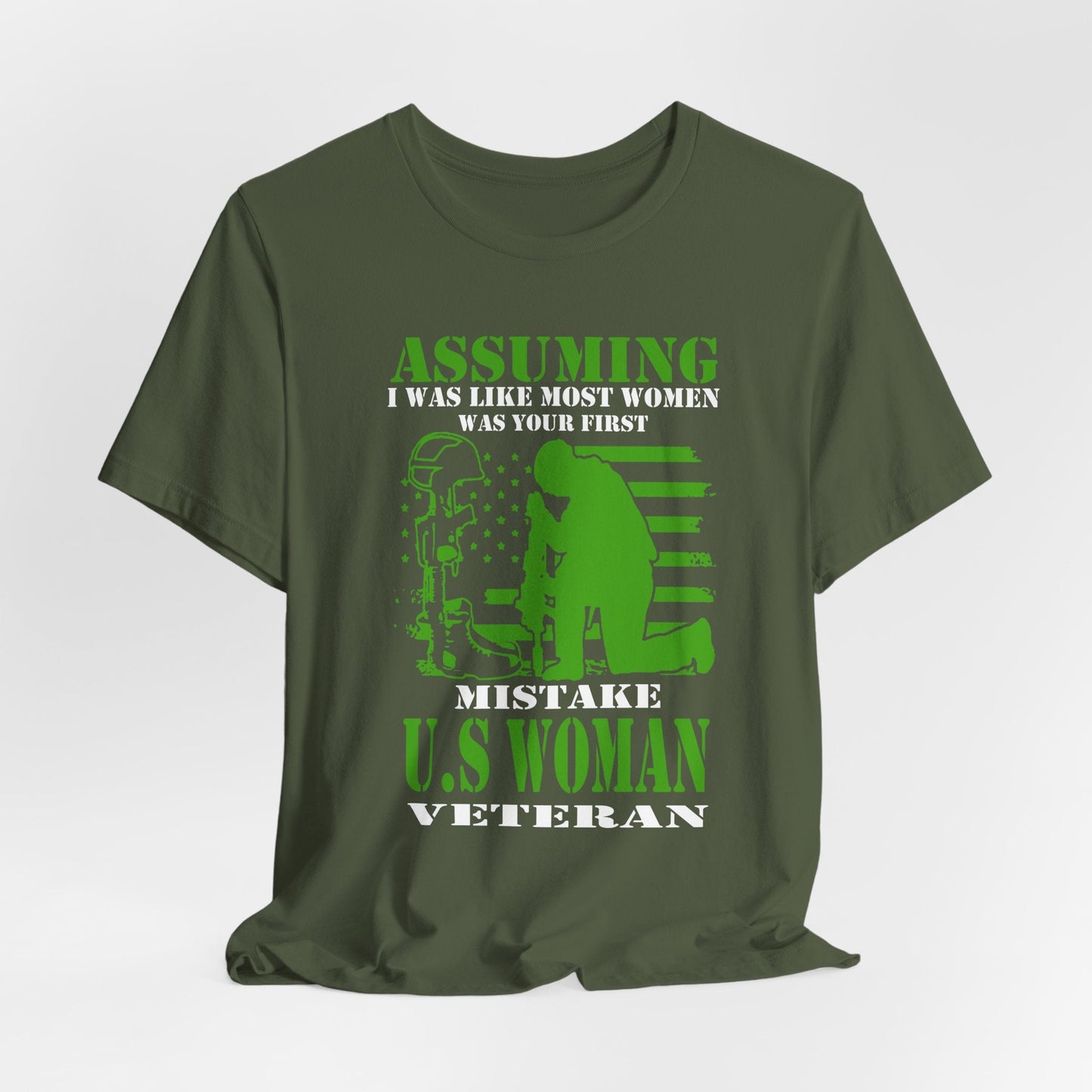 Army Veteran Patriotic Graphic Design Unisex Cotton T-Shirt v45