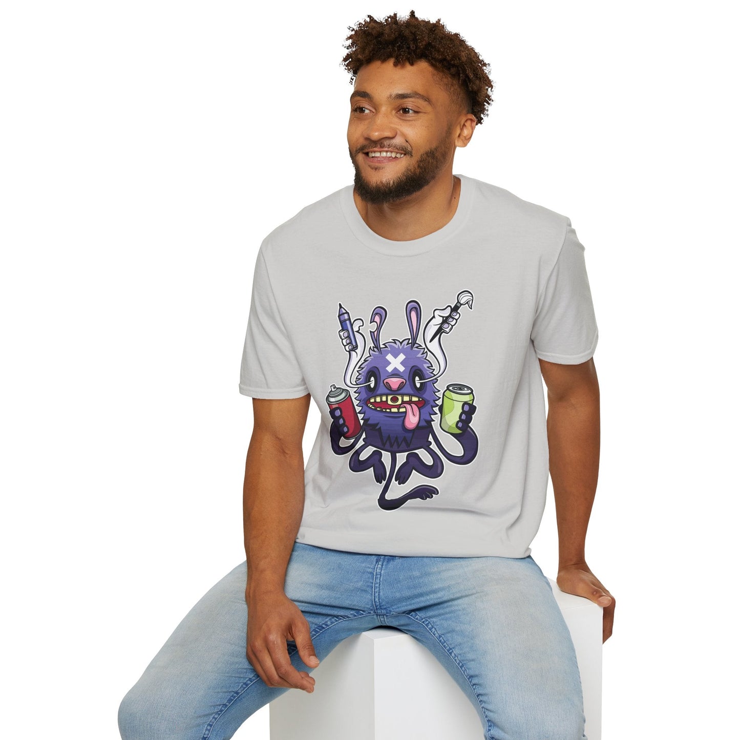 Cartoon T Shirt Animation T Shirt Funny Tee Shirt Unisex Softstyle Gildan 64000 Art Design