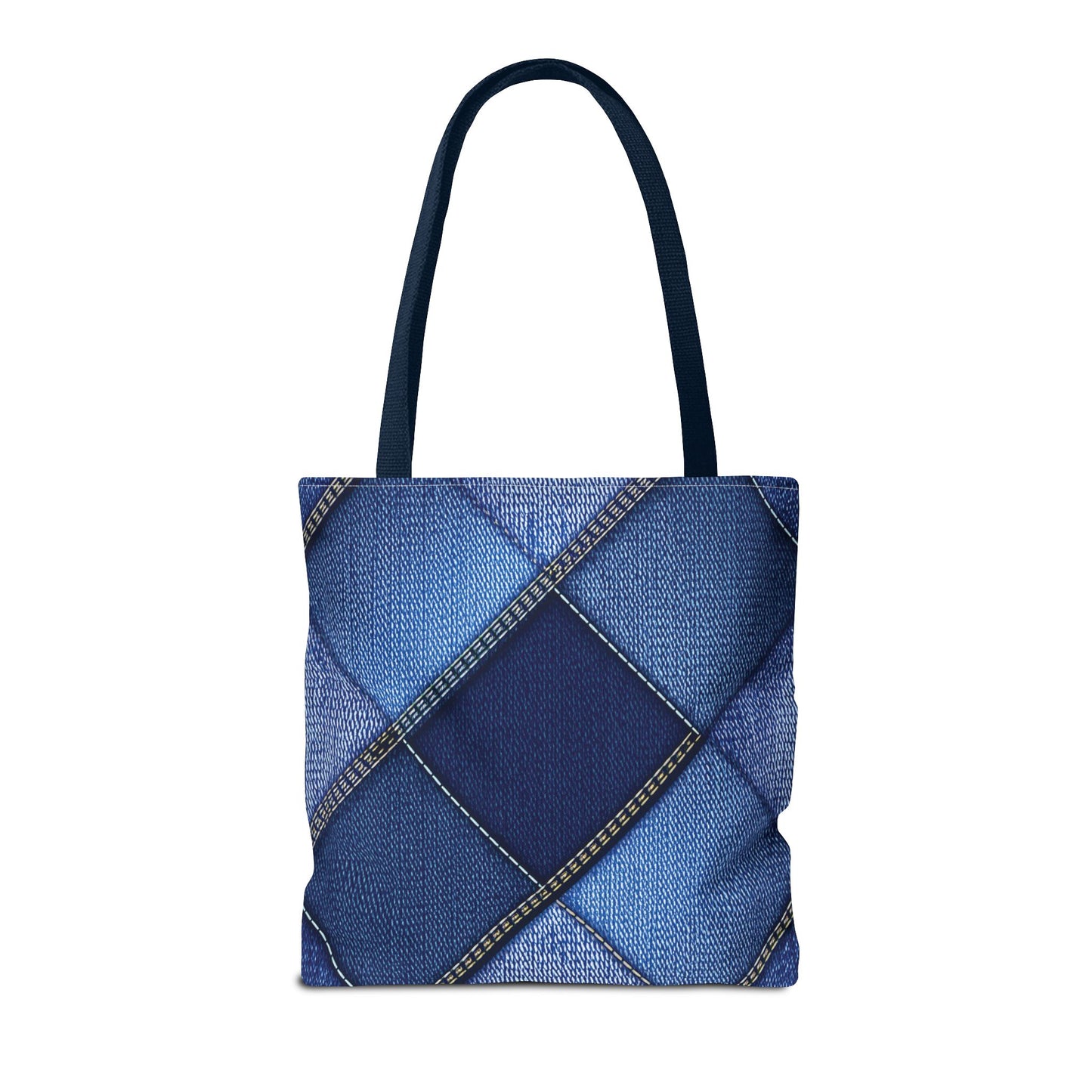 Denim Fabric Imitation Print Unisex Canvas Bag Poly Spun 3 Sizes Tote Bag 105