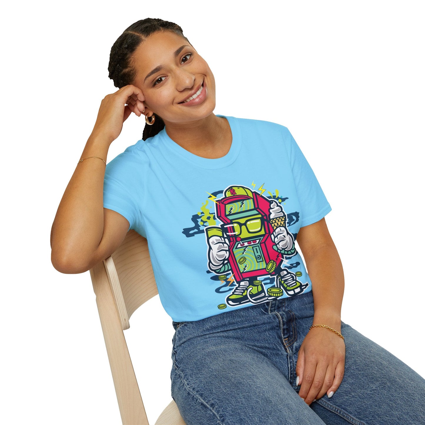 Cartoon T Shirt Animation Tee Funny Graphic Unisex Gildan Softstyle 64000 100 Percent Cotton