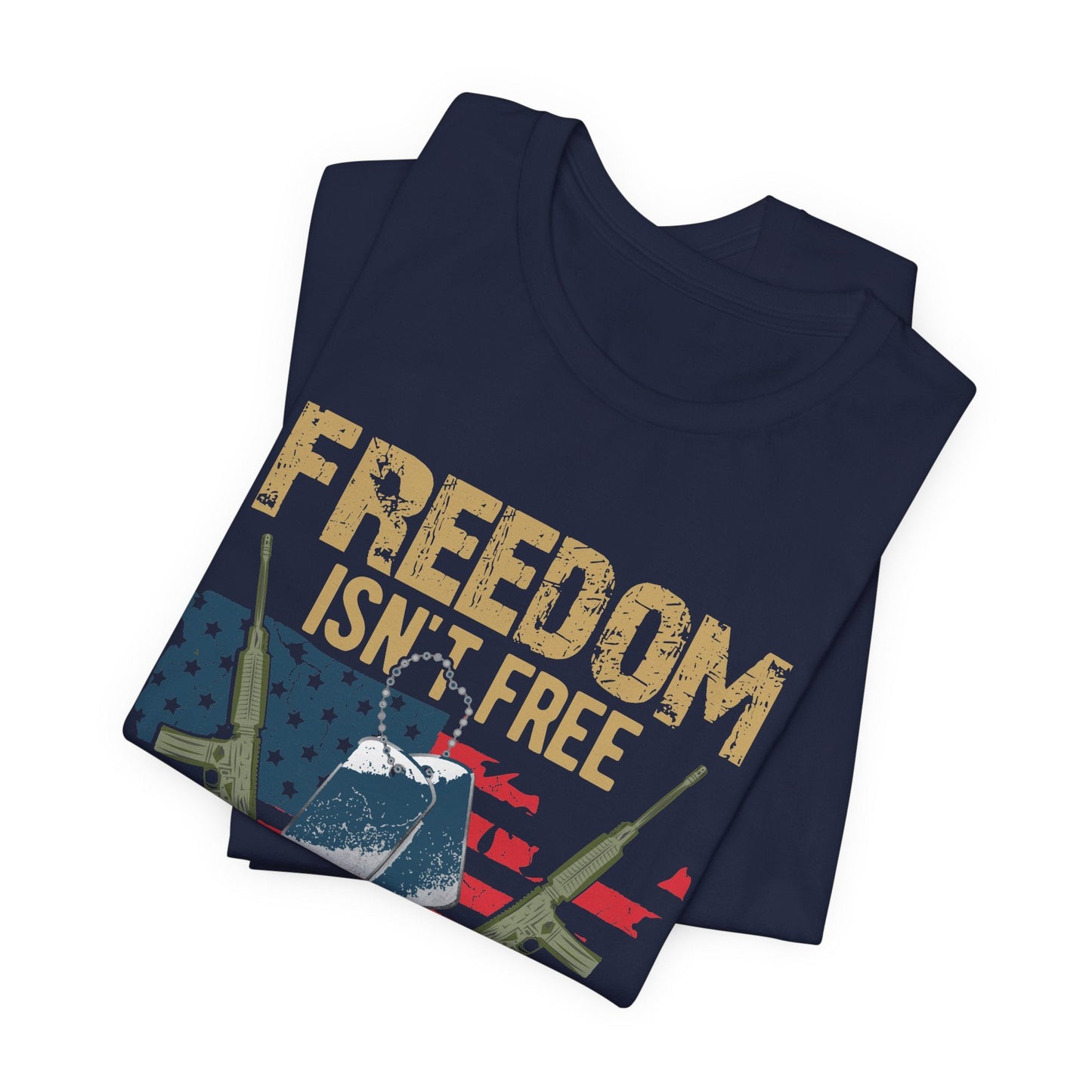 Army Veteran Patriotic Graphic Design Unisex Cotton T-Shirt v19
