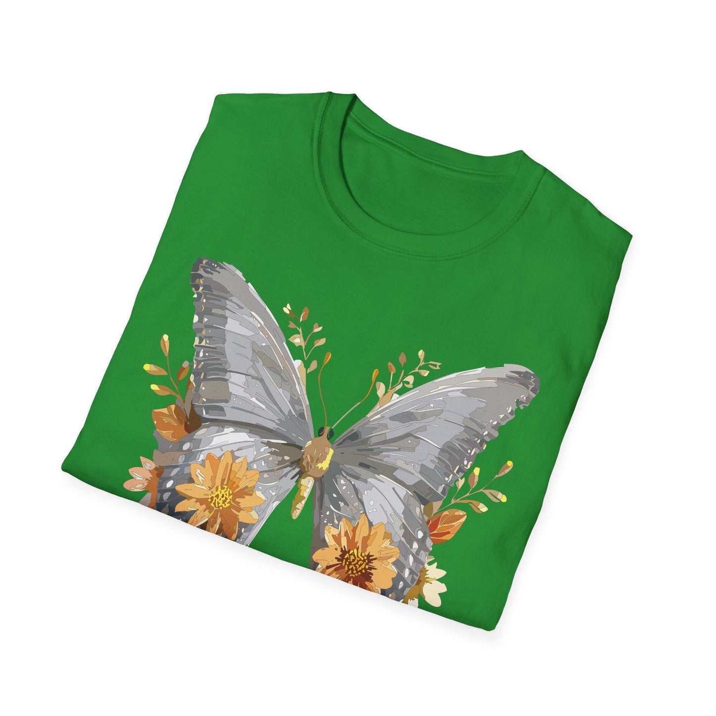 Butterfly T Shirt For Unisex Gildan Softstyle 64000 Cotton Comfort Monarch Design Tee