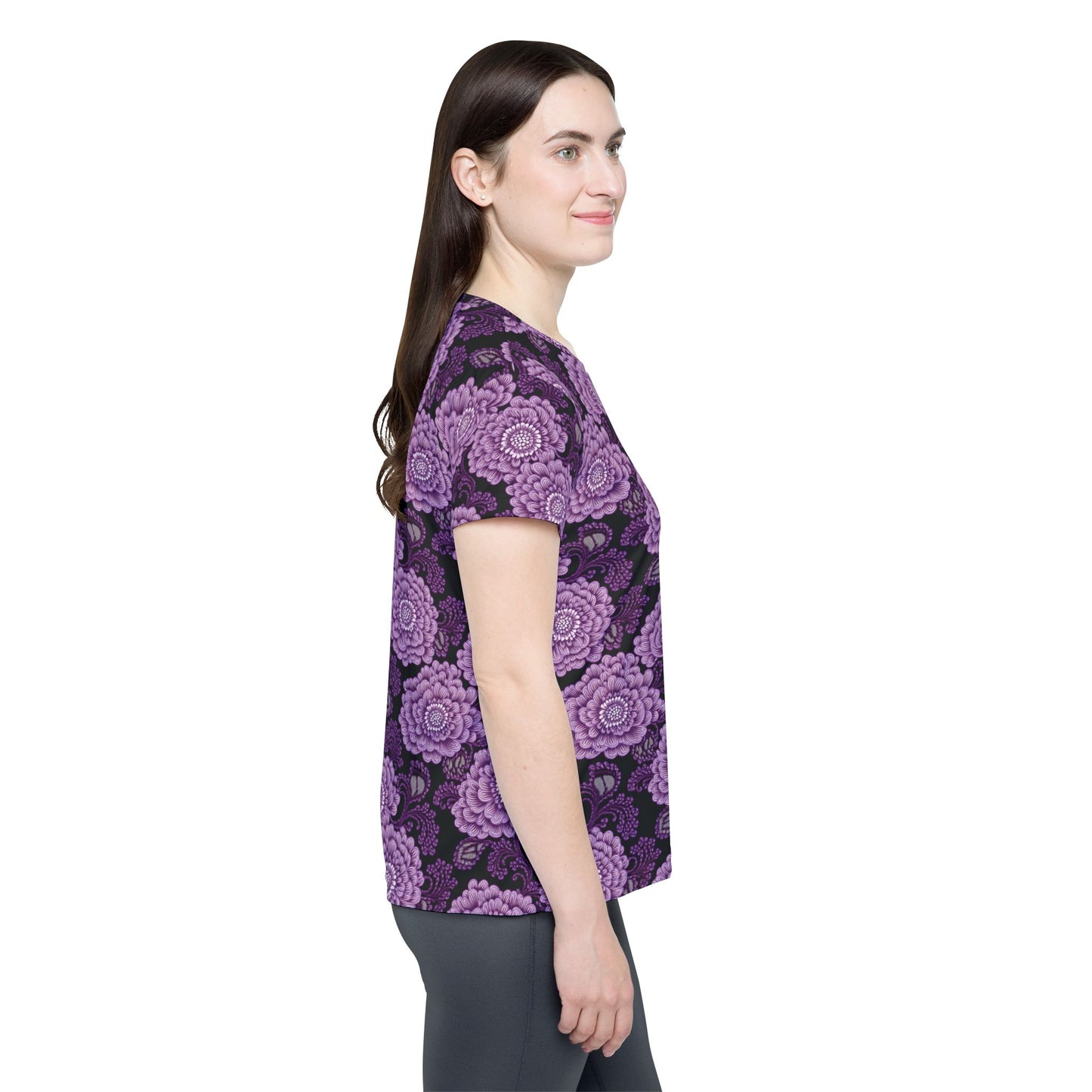 Lace Print Poly Shirt, Poly Shirt with Lace Print, Lace Shirt 66