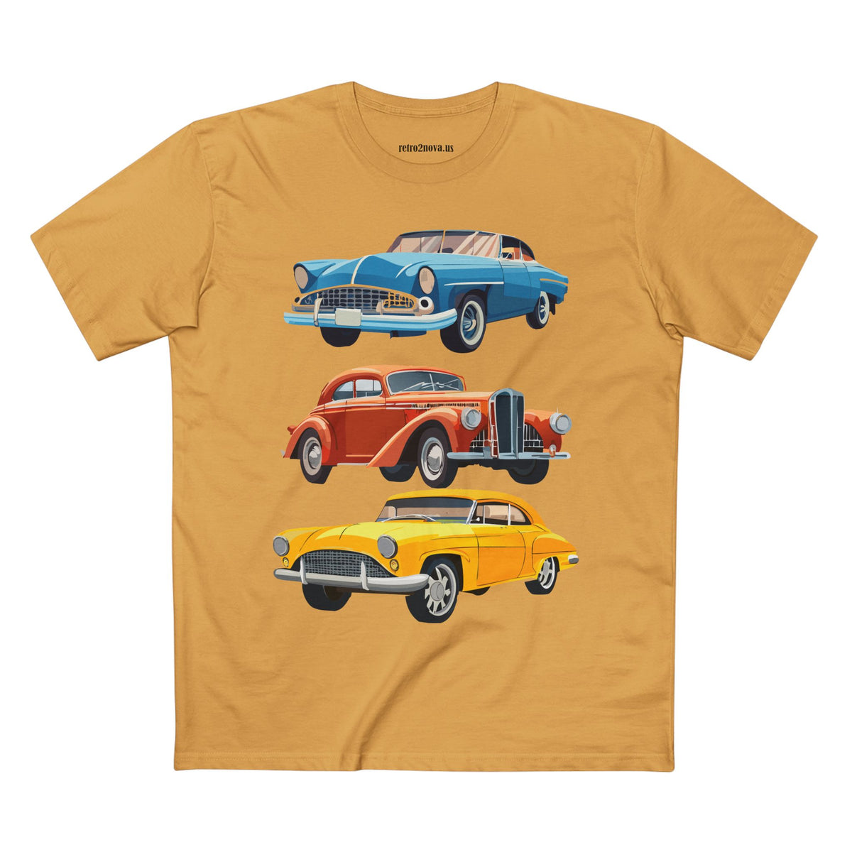 Retro Car Vintage Graphic Tee Staple Unisex 100 Cotton Tee Shirt - RC-4