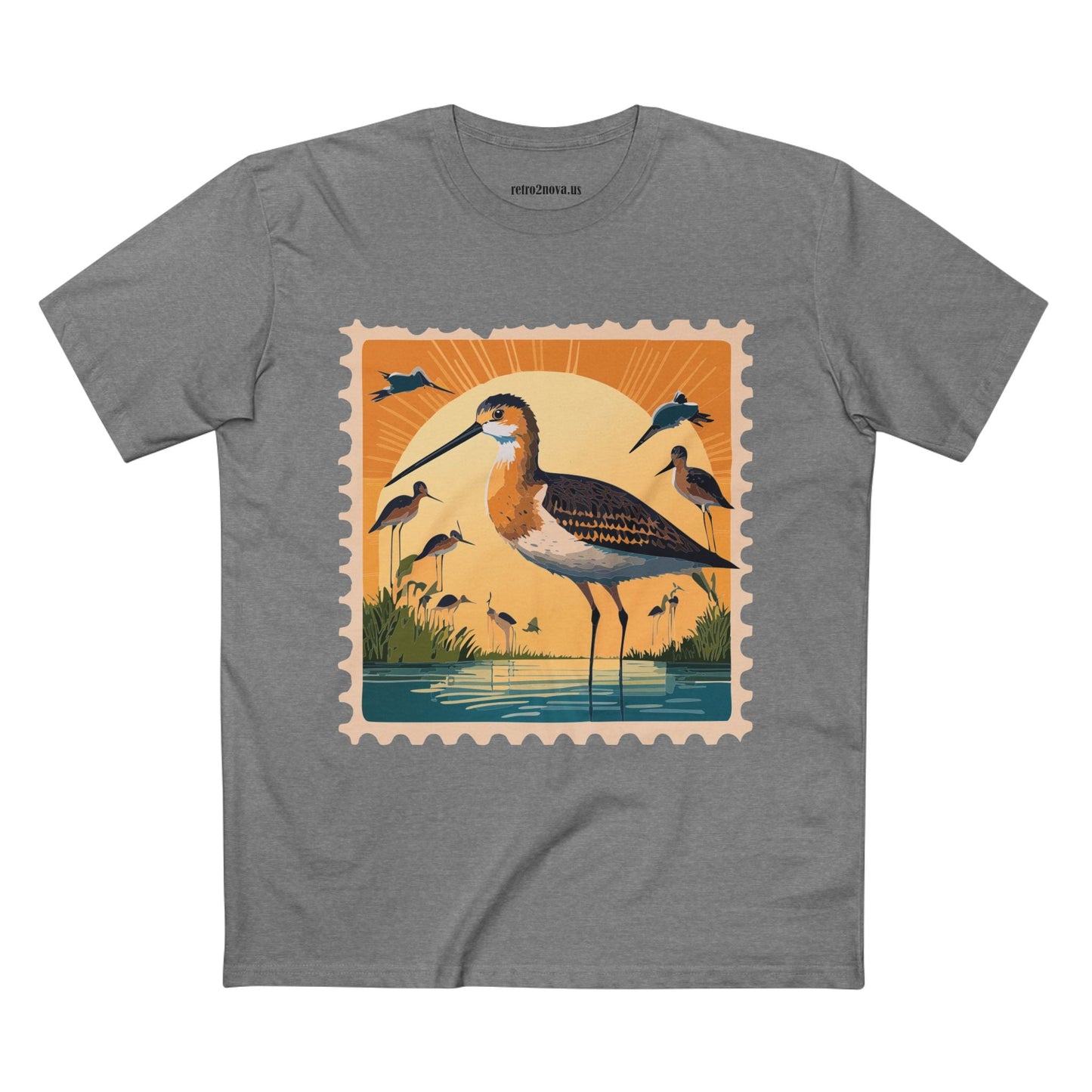 Postage Stamp Shirt Unisex Premium Cotton Tee With Original Art Design Retro2Nova PS 25