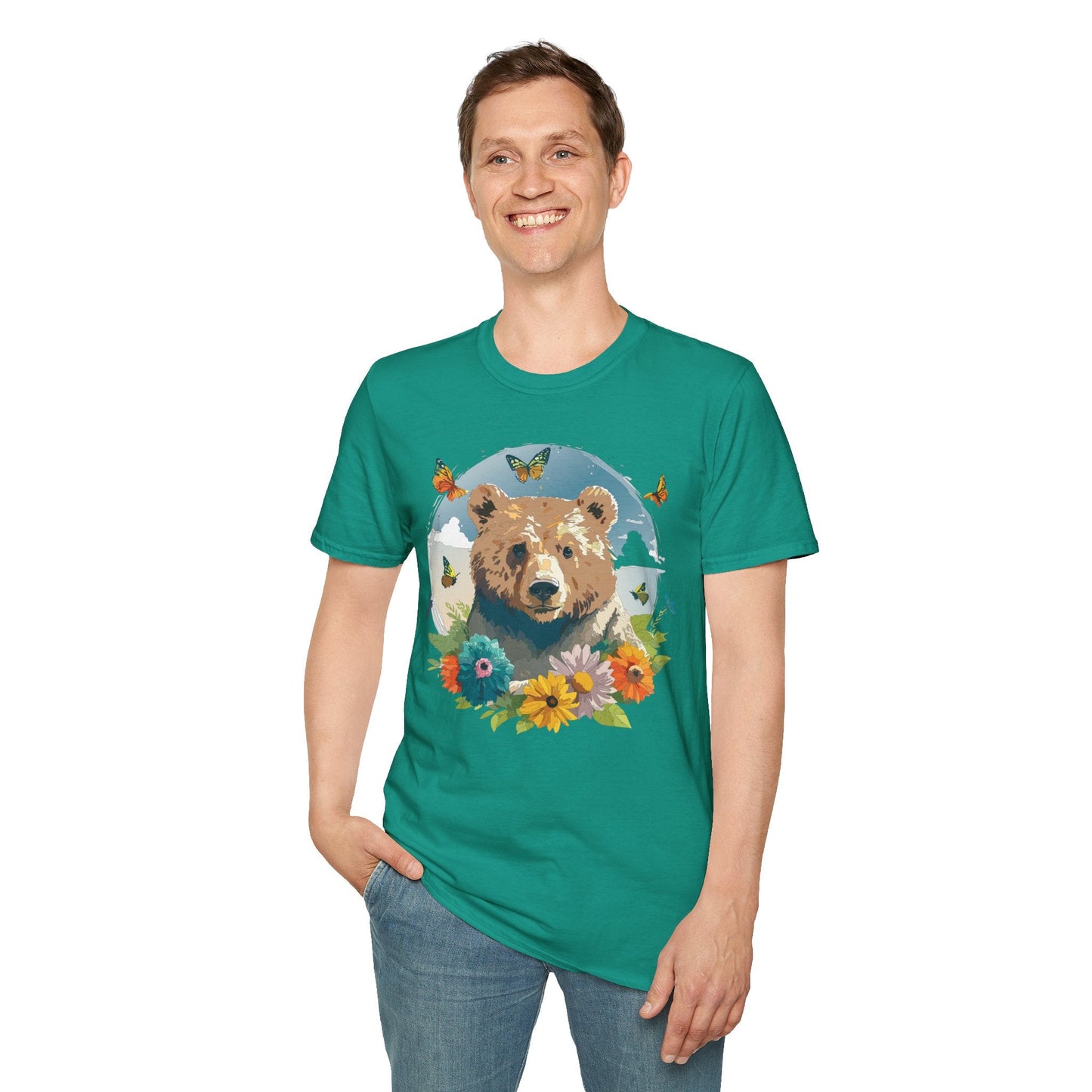Bear T Shirt Unisex Teddy Bear Tee Softstyle 64000 Ring Spun Cotton Tee Lightweight Breathable