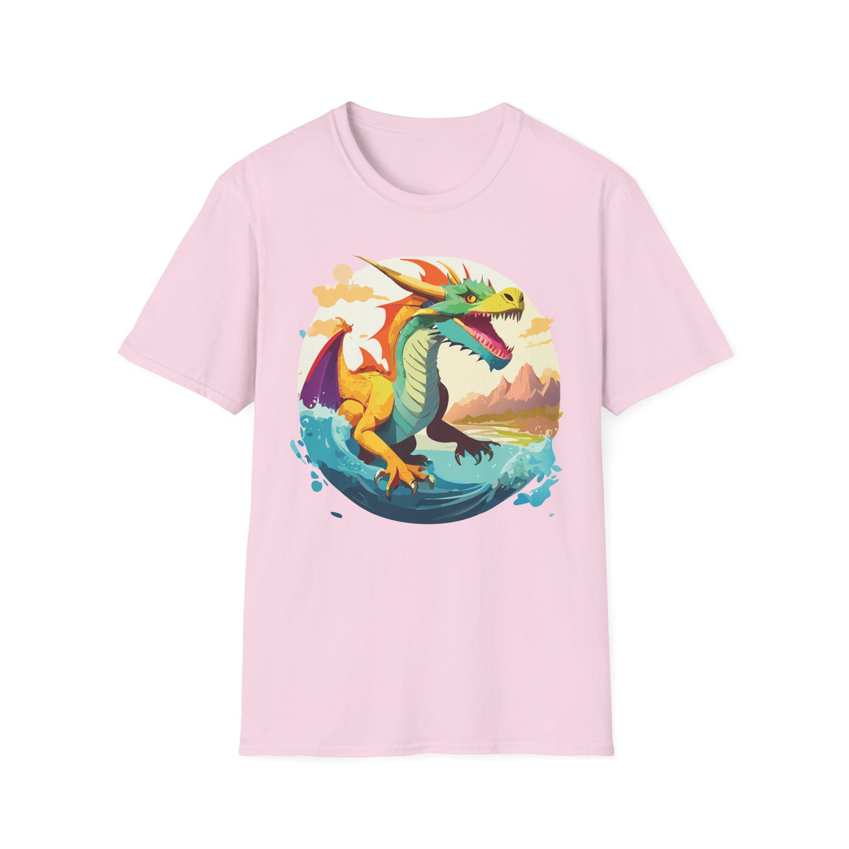 Dragon Graphic Tee Gildan Unisex 100 Cotton Tee Shirt with Animals m13