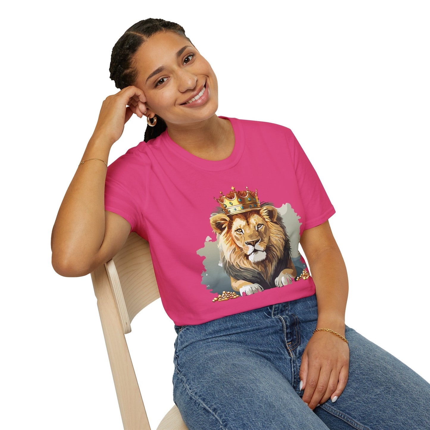 Lion Shirt Unisex Animal Tee Gildan Softstyle 64000 Comfort Fit