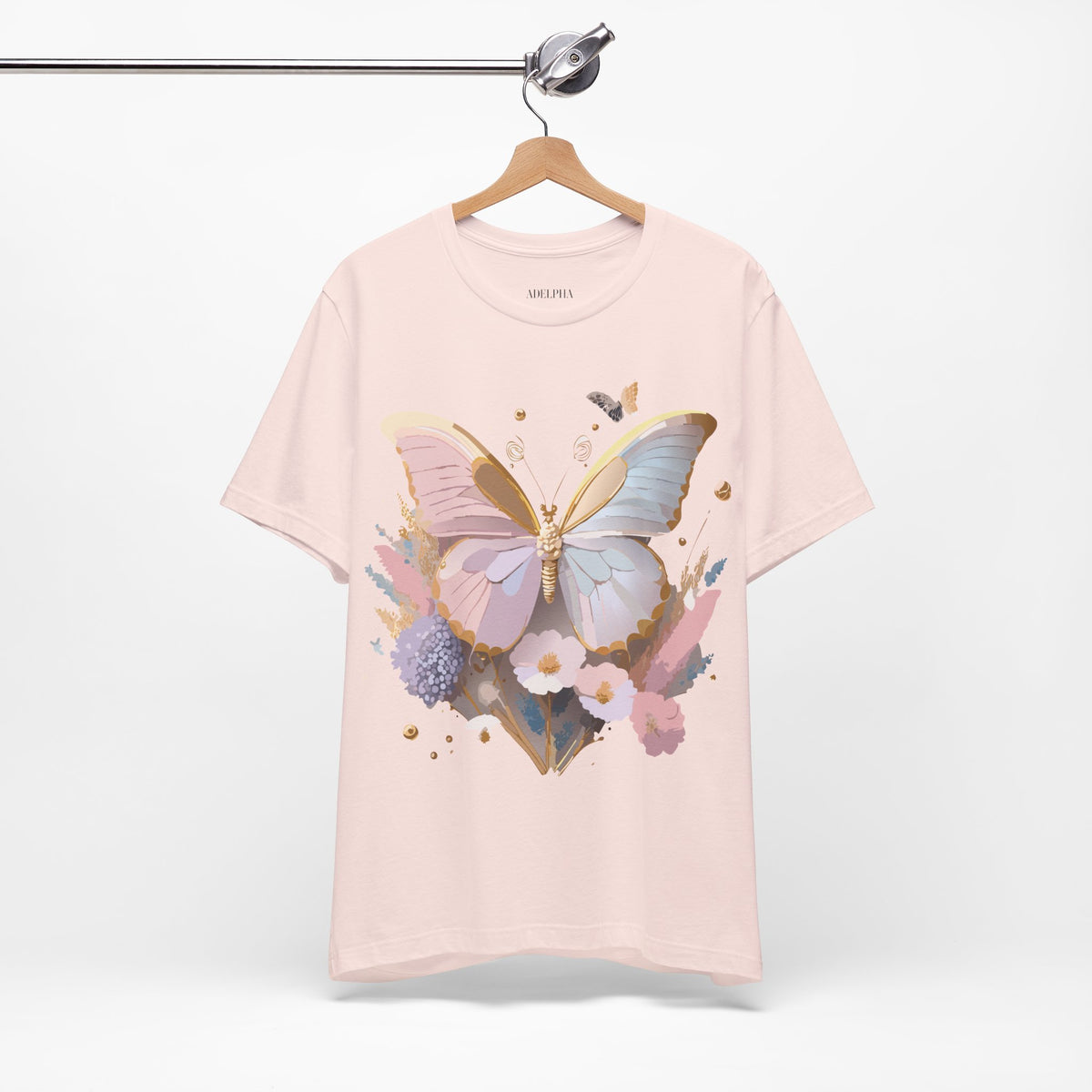 Butterfly Graphic Unisex Cotton Bella+Canvas Tee with Art Design n99