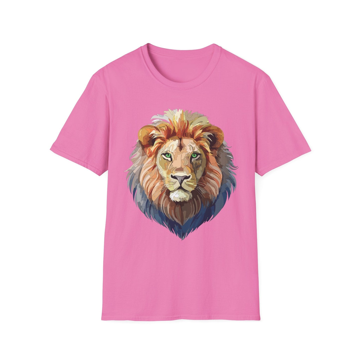Lion Floral Tee Unisex Gildan Softstyle 64000 Cotton Short Sleeve Shirt