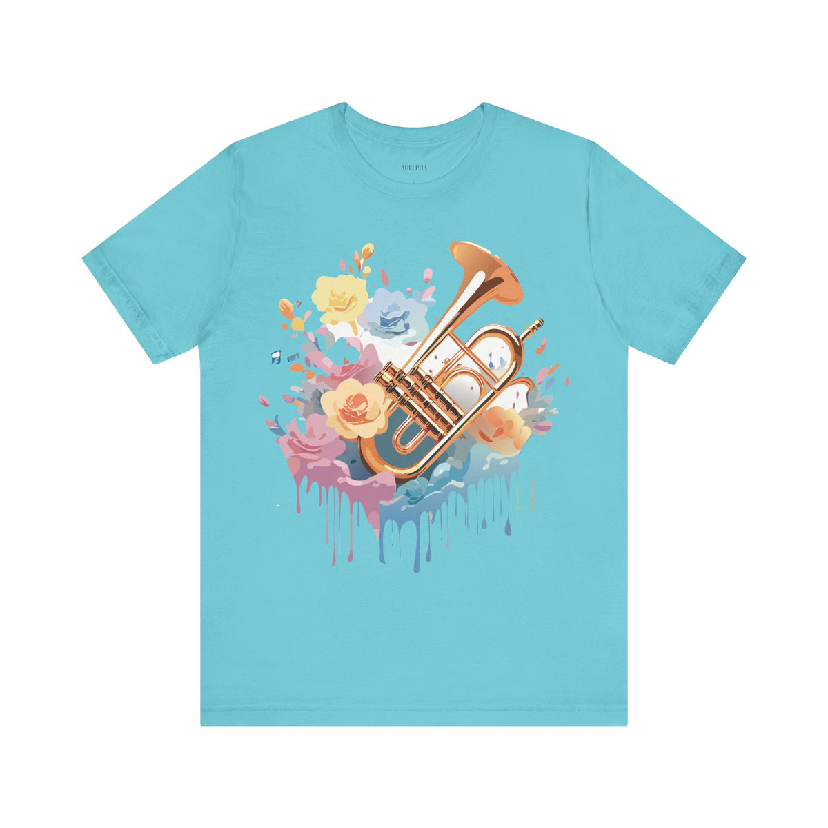 Music Graphic Unisex Cotton Bella+Canvas Tee with Art Design m158