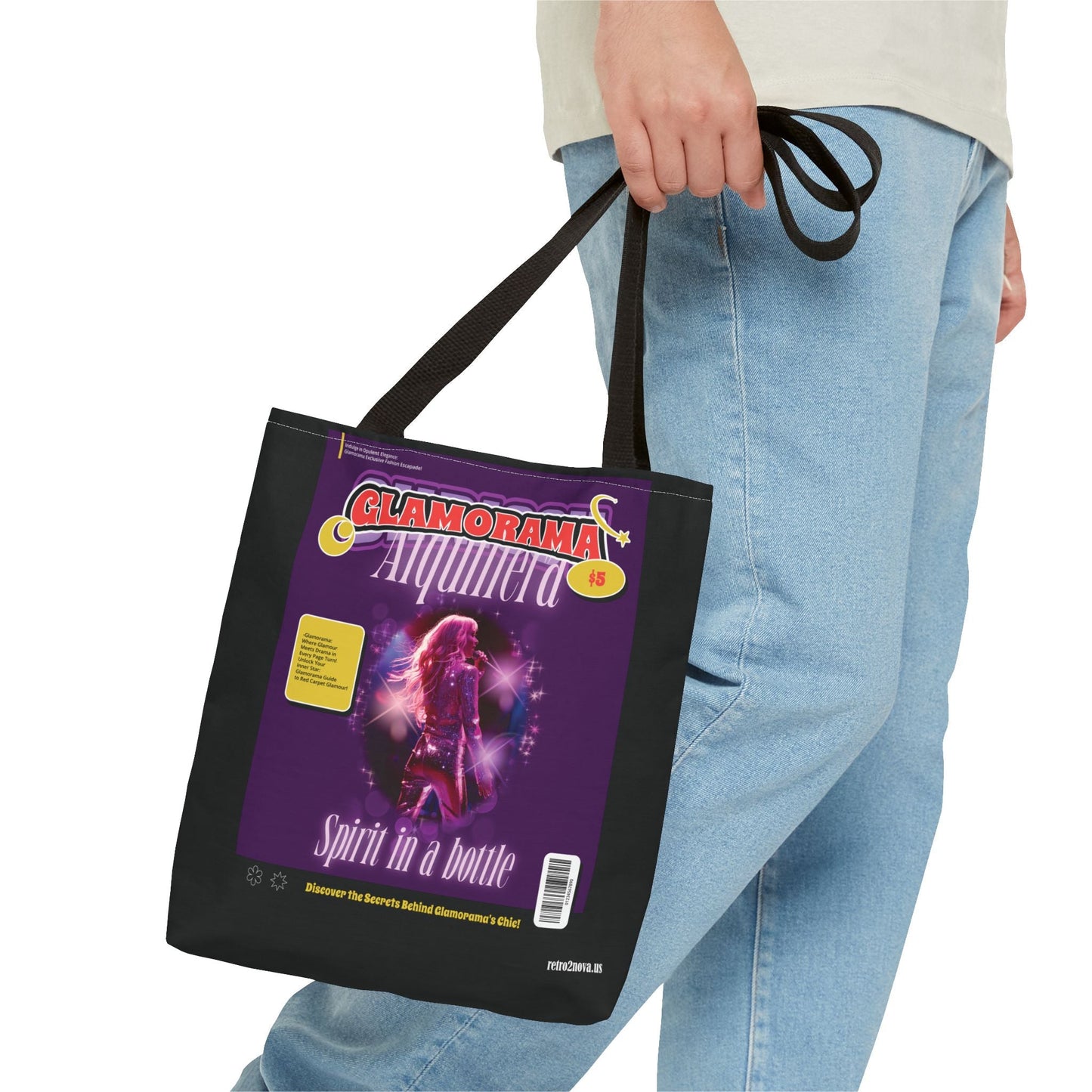 Canvas Tote Bag Magazine Cover Vintage Retro Design Durable Everyday Carry Essential Tote