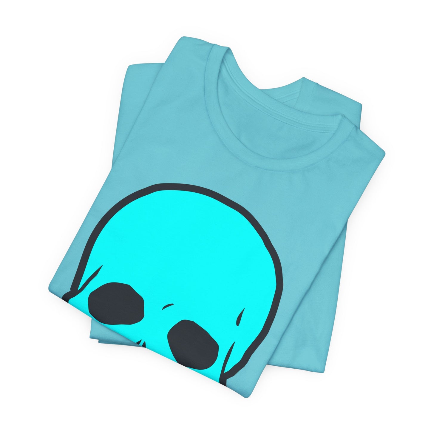 Blue Skull Graphic Design Tee, Skull Shirt, Vintage Tees, Art Design T-Shirt, Vintage Graphic Tee, Art Shirts with Skulls