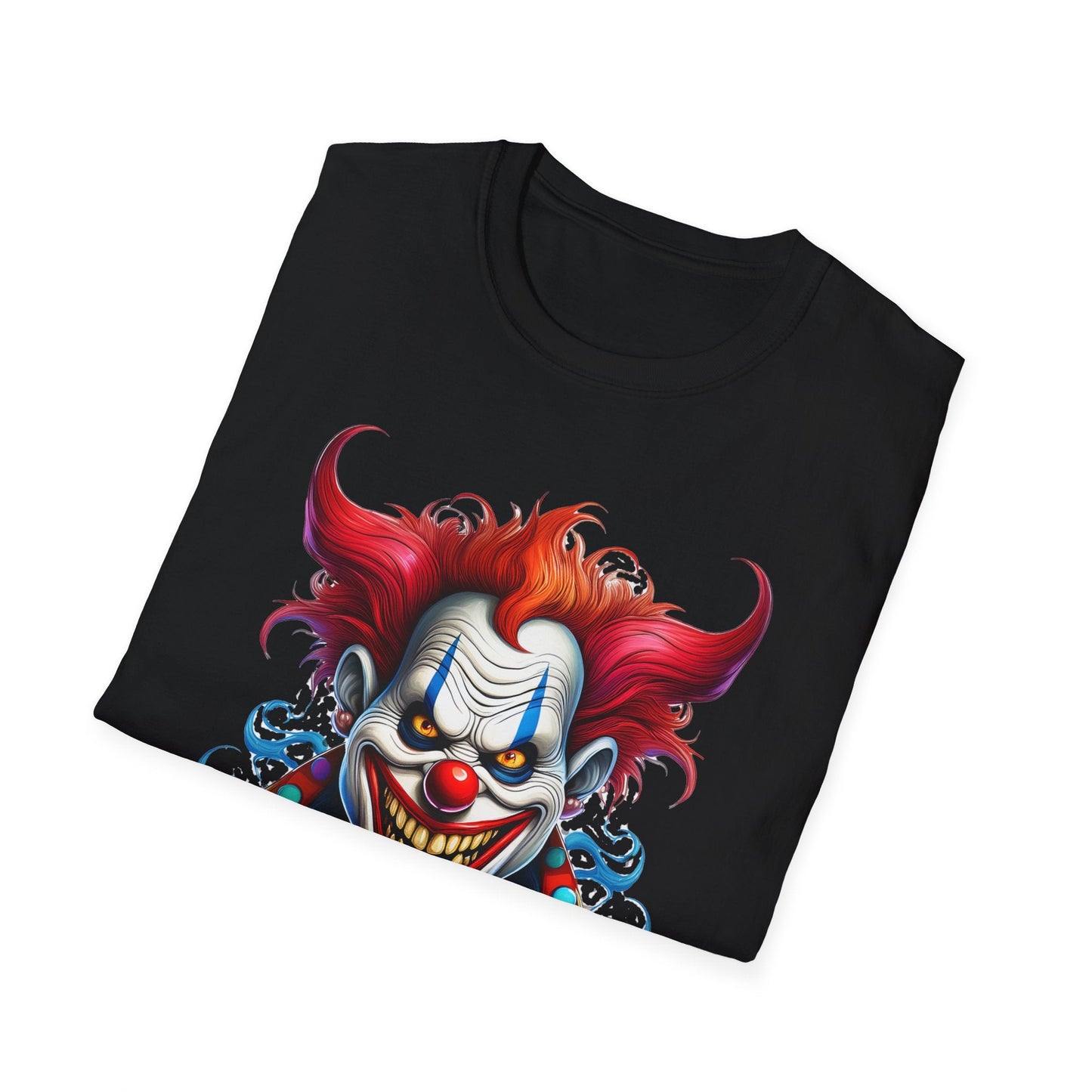 Clown Shirt Unisex Tee Circus Shirt Funny Man Shirt Scary Man Tee 100 Percent Cotton Gildan 64000