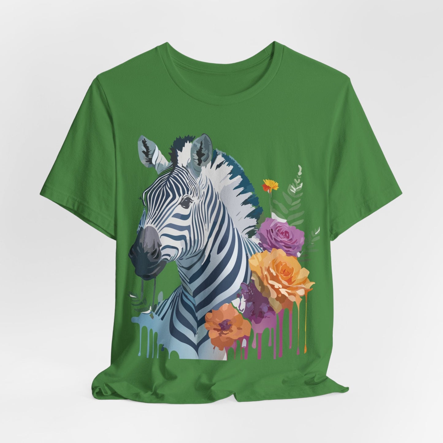 Zebra Graphic Unisex 100 Cotton Vintage Animal Art T-Shirt 4