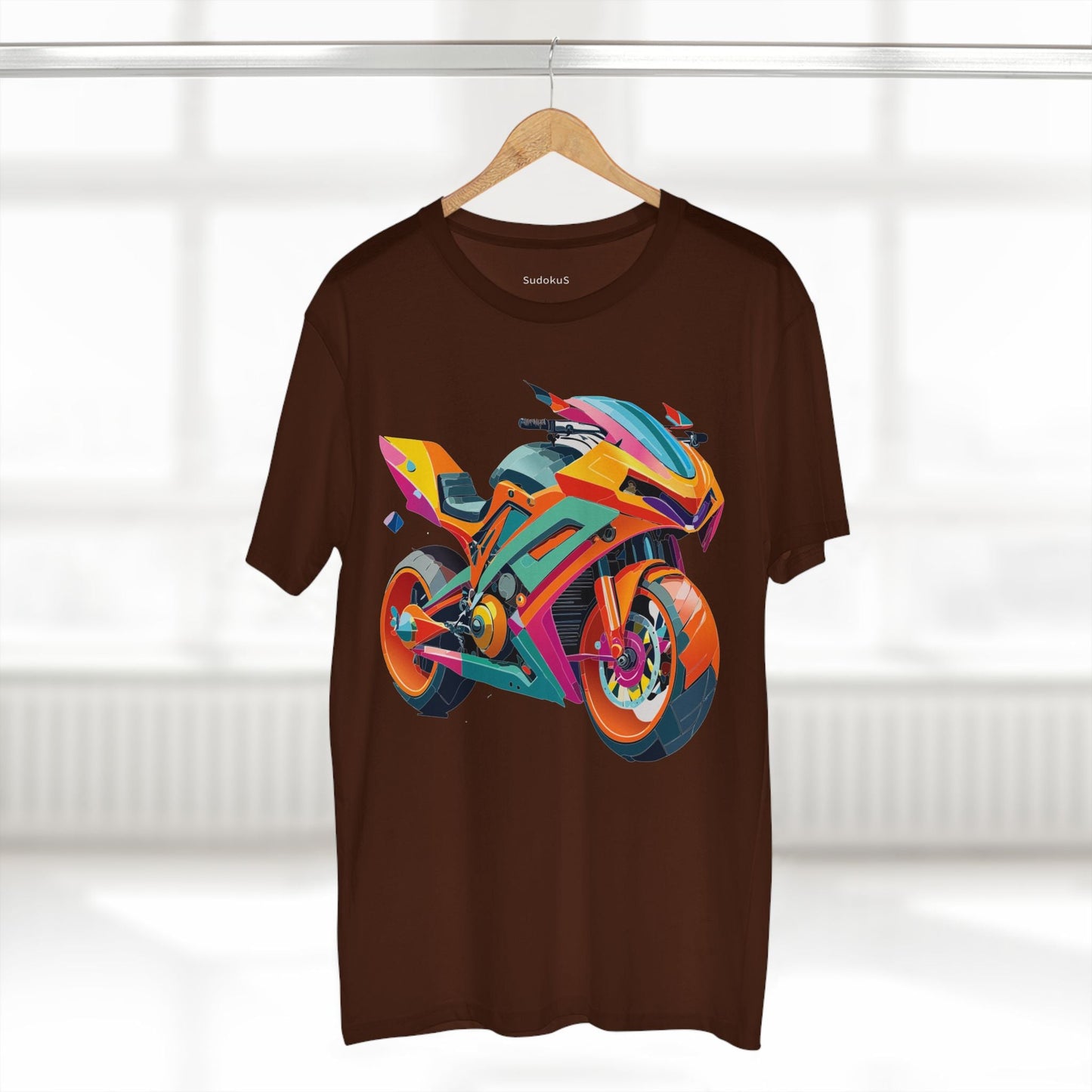 Moto Bike Graphic Unisex 100 Cotton Staple Tee 6