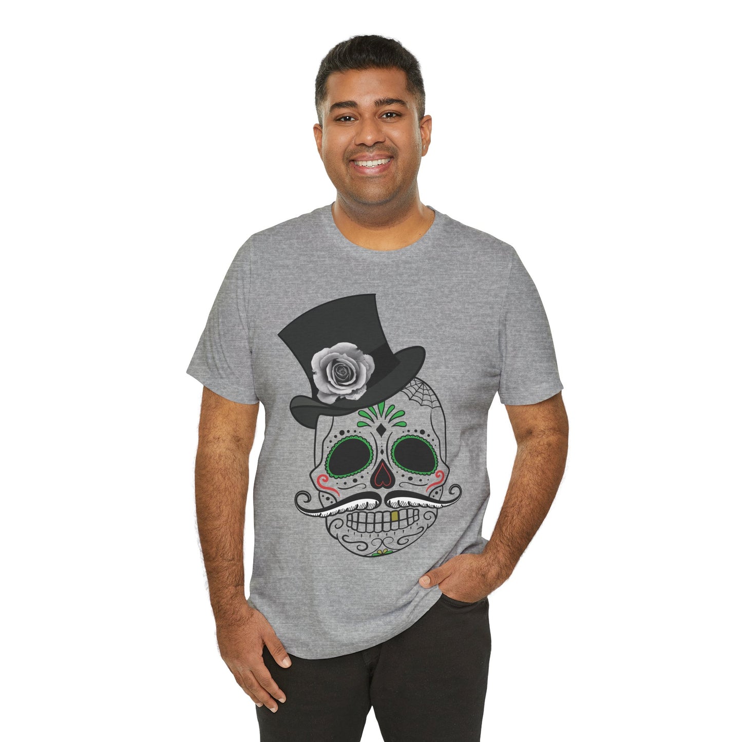 Unisex-T-Shirt aus Baumwolle mit Totenkopf