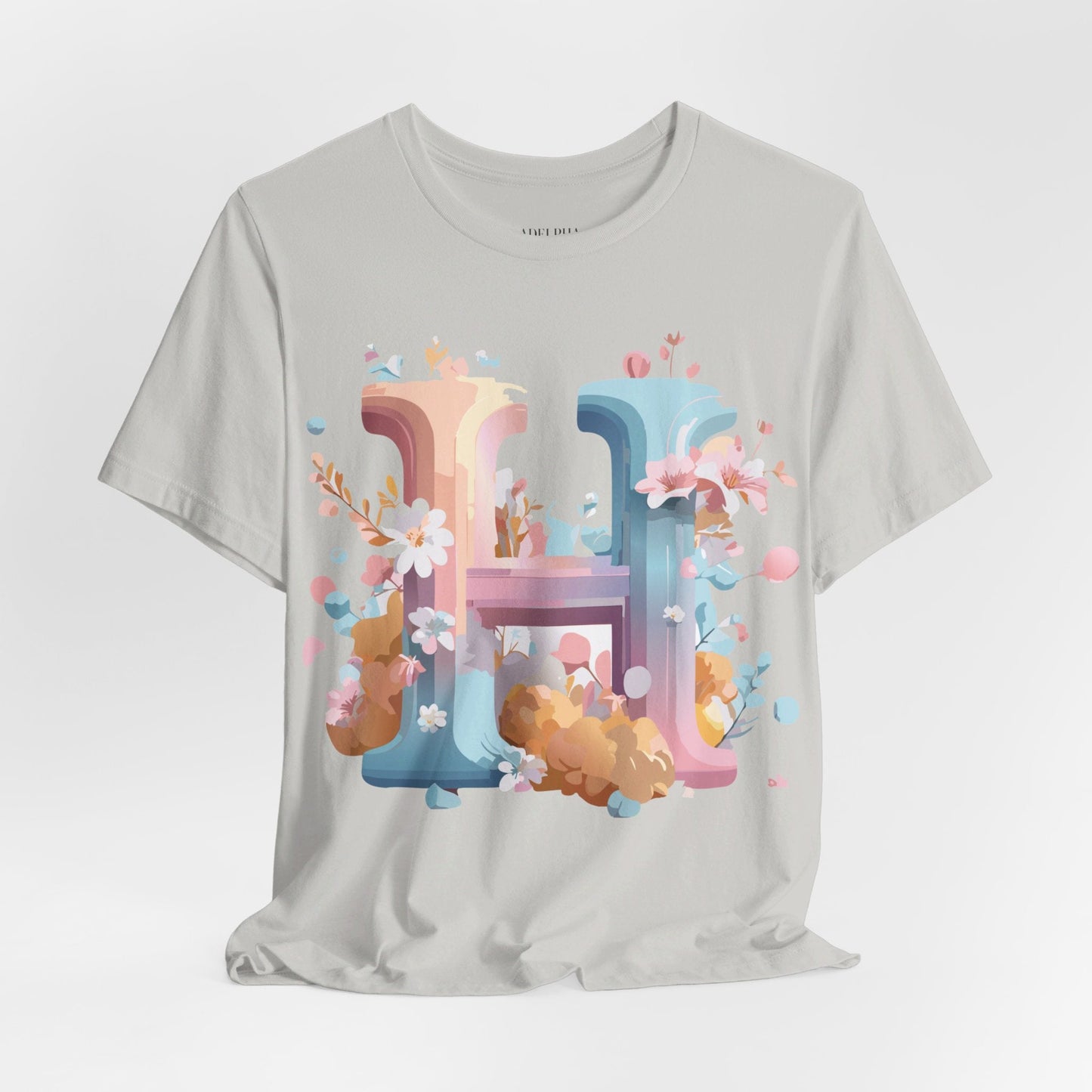Letter H Graphic T Shirt Unisex Jersey Short Sleeve Tee By Adelpha Vintage Artwork