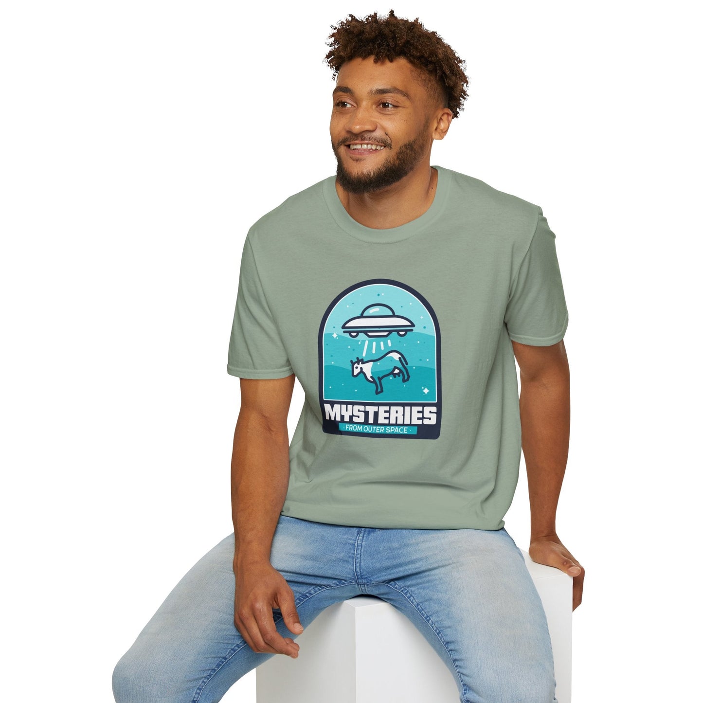 Mysteries UFO Abduction TShirt  Retro Alien Space Graphic Tee