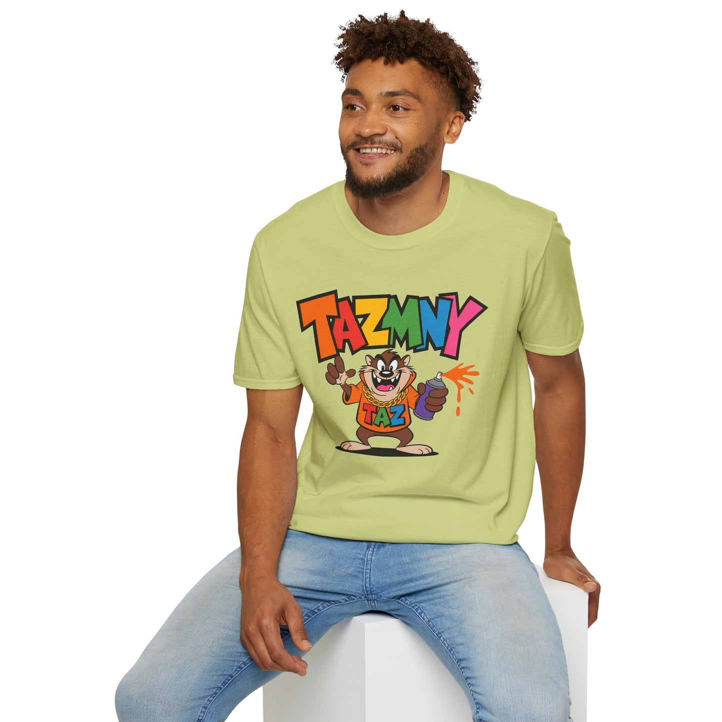 Unisex Cartoon T Shirt With Animation Print Funny Animals Softstyle Tee From Gildan 64000