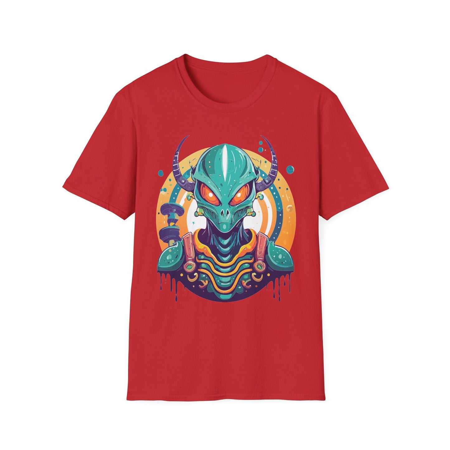Alien Graphic Unisex Cotton Softstyle UFO Artwork Tee 14