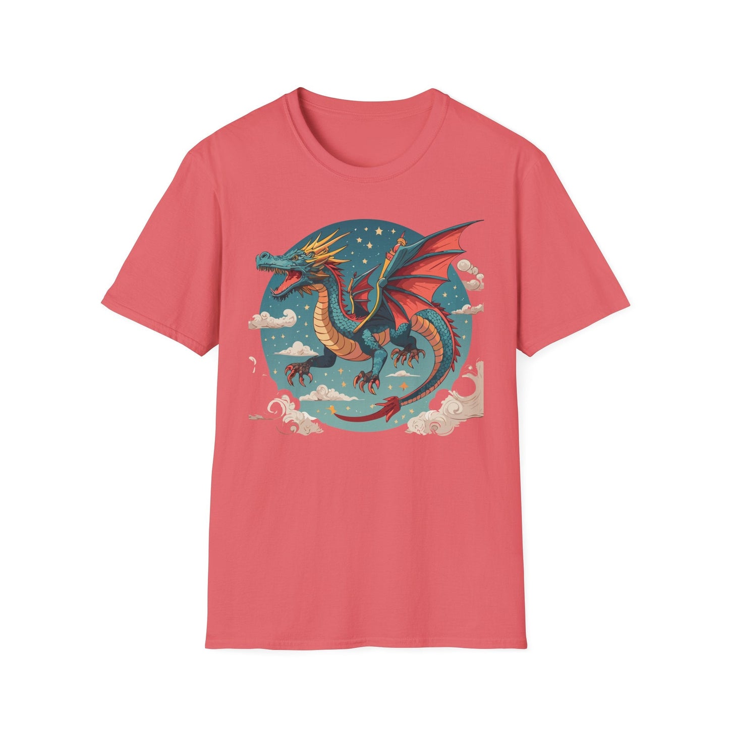 Dragon Graphic Unisex 100 Cotton Tee with Animal Artwork Design 20