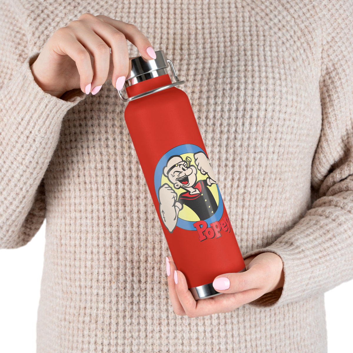 22oz Copper Insulated Water Bottle with Cartoon Design - CV75