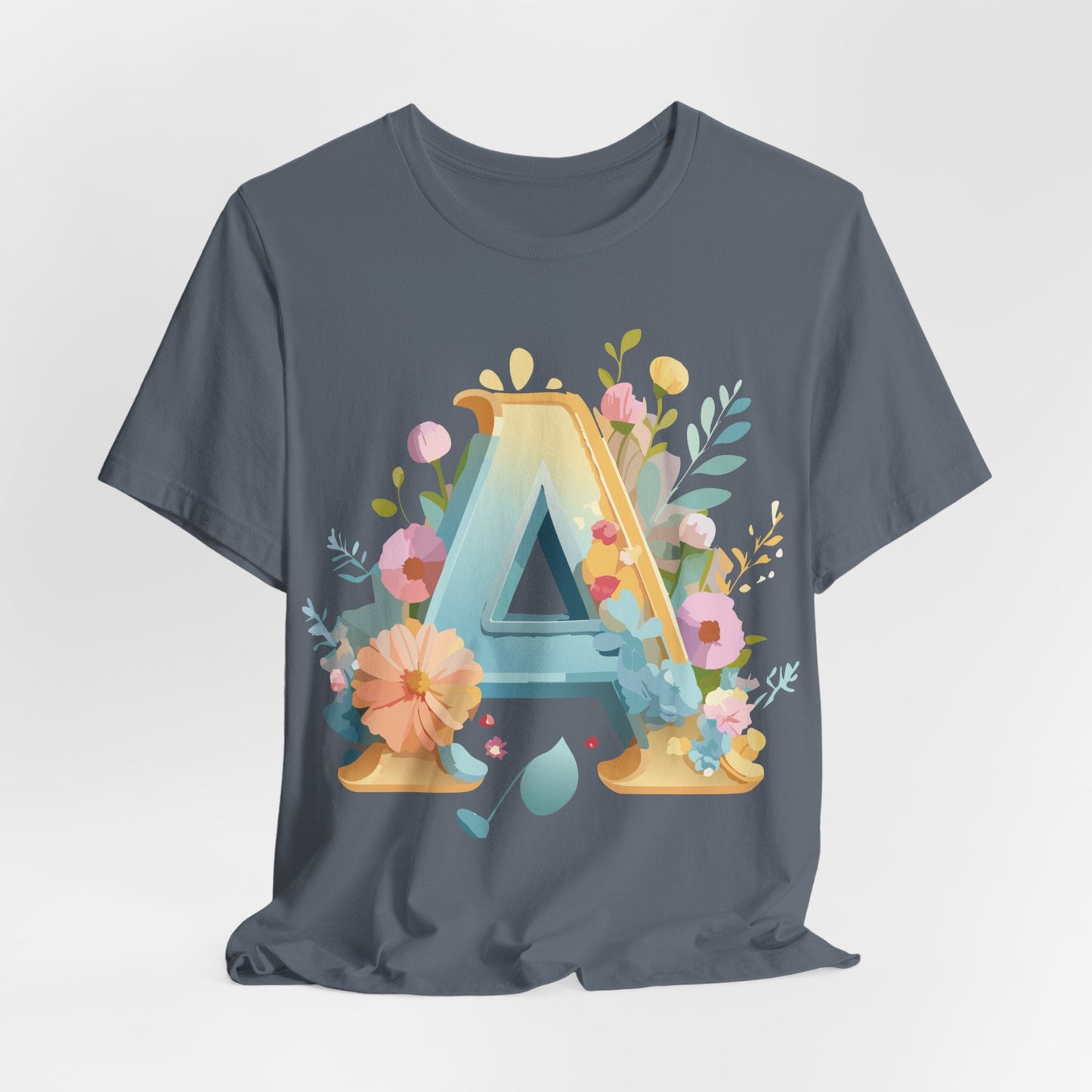 Letter A Shirt Graphic Tee Unisex Jersey Short Sleeve Adelpha Vintage Inspired Art Design