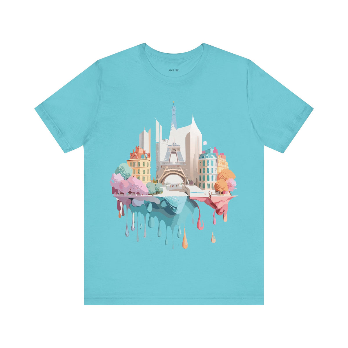 Graphic Unisex Cotton Bella+Canvas Tee Shirt with Paris