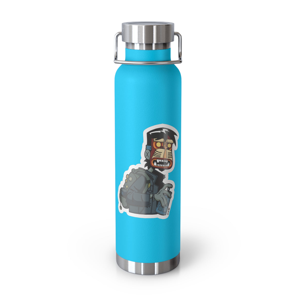 22oz Copper Insulated Water Bottle with Cartoon Design - CV67