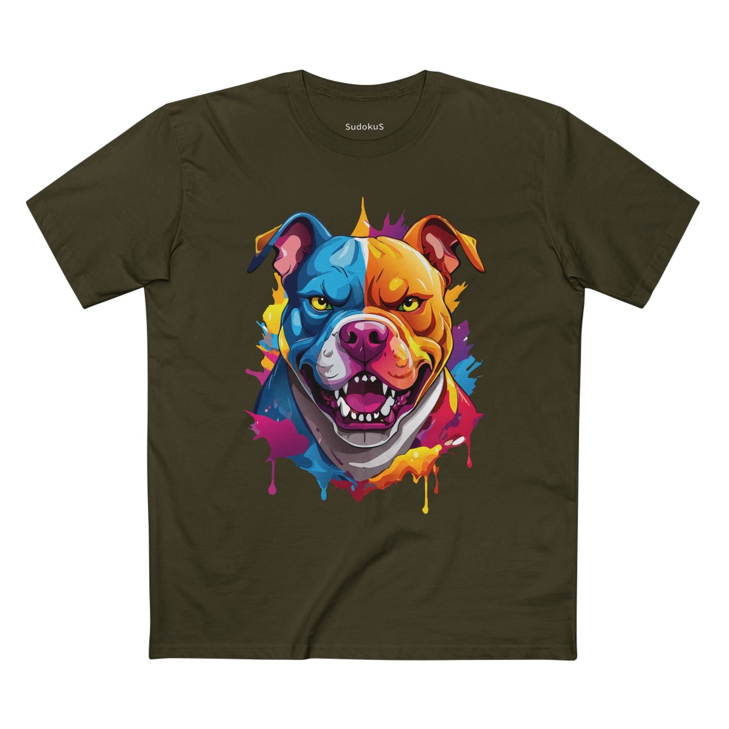 Dog Graphic Unisex 100 Cotton Staple Tee with Animal Design Artwork 37