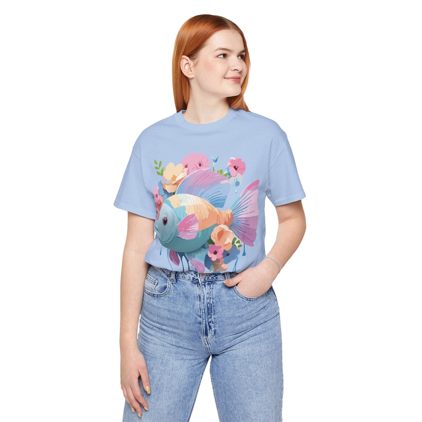 Fish Graphic Unisex 100 Cotton Vintage Artwork Tee 1