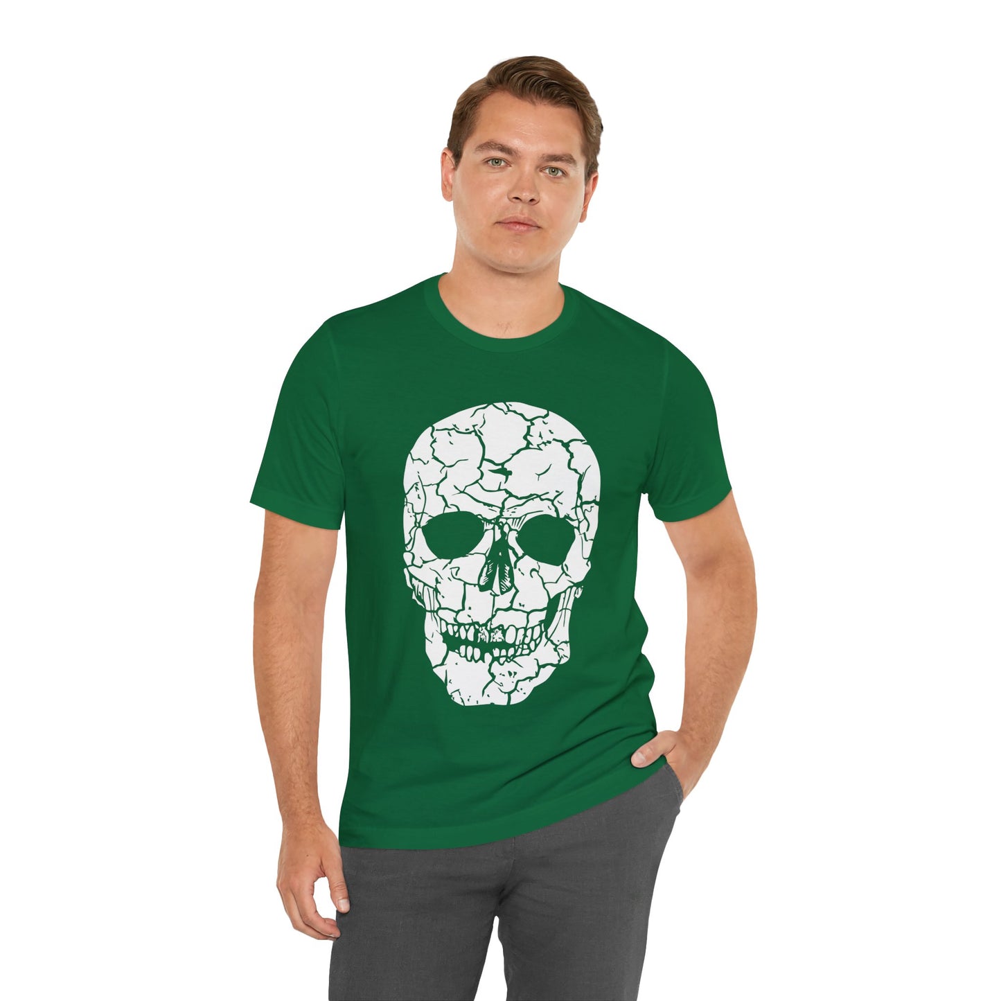 Unisex Cotton Tee Shirt with Skull