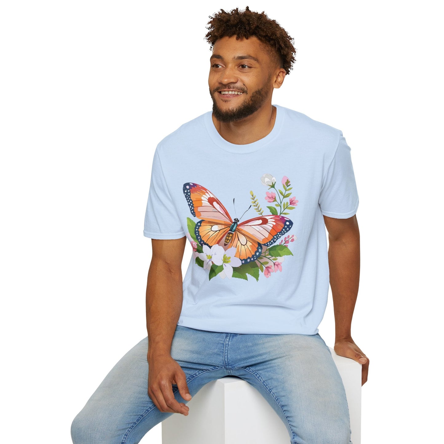 Butterfly Shirt Unisex T Shirt Gildan 64000 Softstyle 100 Percent Ring Spun Cotton