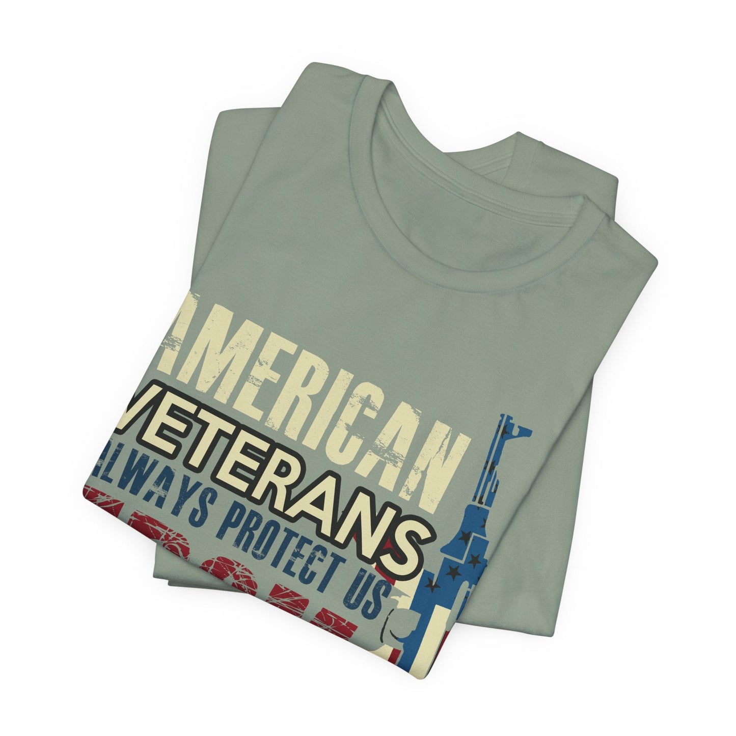 Army Veteran Patriotic Graphic Design Unisex Cotton T-Shirt v44